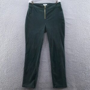 Good American Emerald Green Velvet Slim Pants Womens 12/31 High Rise